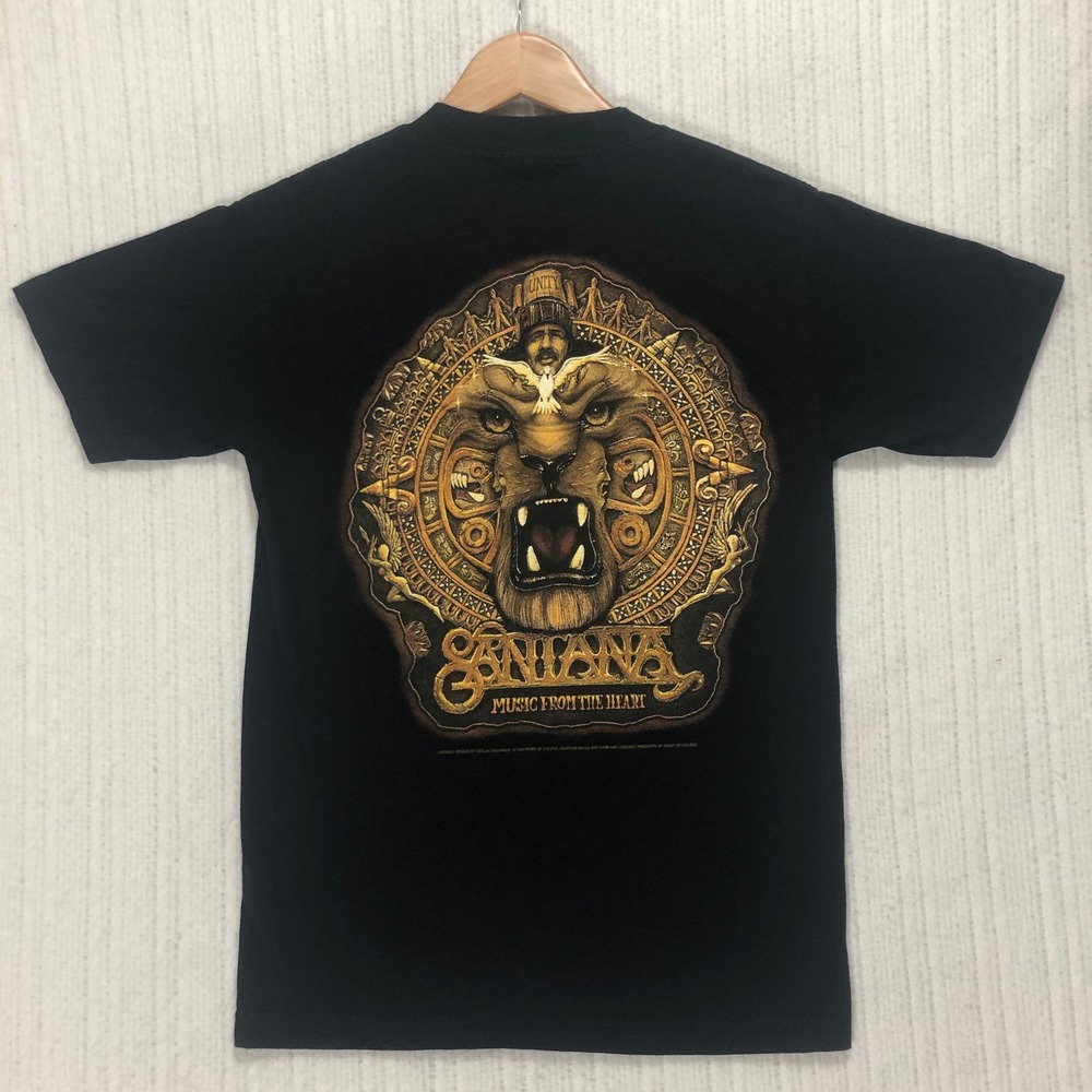 Santana Music From The Heart Graphic Print Band Tee Alstyle Men's Size Small‎